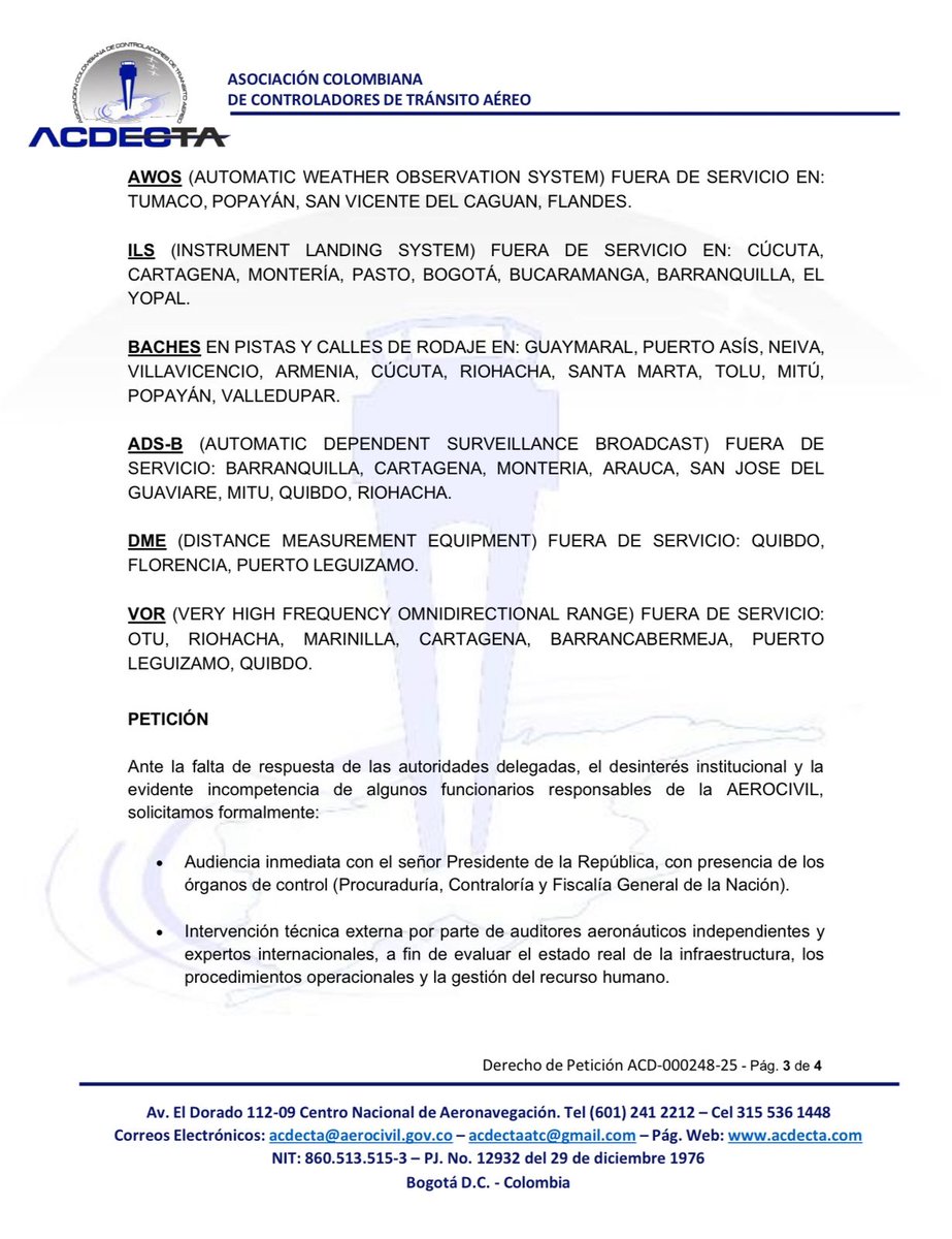 UltimaHoraCR's tweet image. Controladores aéreos alertan fallas en sistemas de navegación y aterrizaje en varios aeropuertos del país relacionadas con frecuencias aeronáuticas, restricciones operacionales por falta de personal, en radares y equipos de comunicación.
Piden una reunión urgente con el…