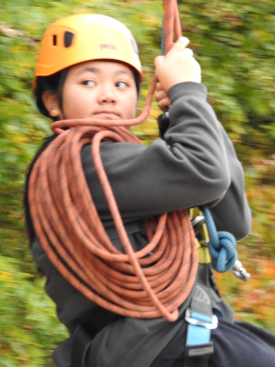 From stepping off forwards to jumping off backwards, Group 1 were fantastic on the zip wire.