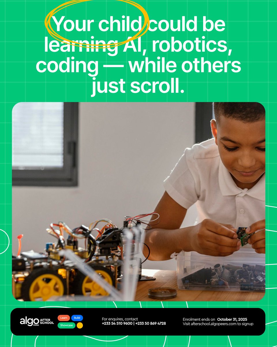 algopeers's tweet image. At @algopeers , children don’t just use technology; they create with it.
They learn by coding, designing, and solving real problems that matter. 🌍💡
#CodingForKids #AIForKids #AfterSchoolProgram