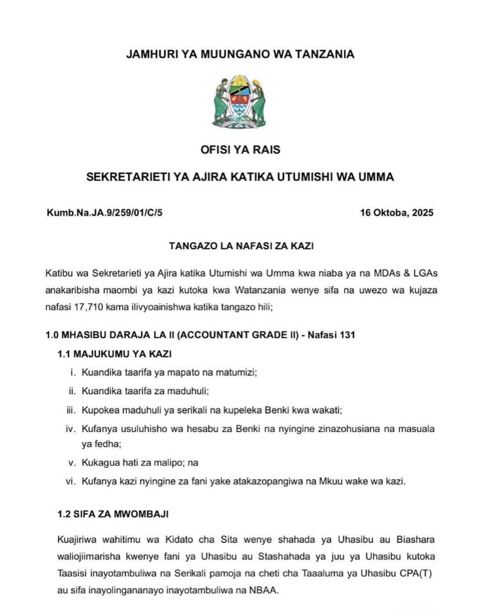 Sativa255's tweet image. Serikali imemwaga AJIRA leo na deadline ya kuomba hizi ajira ni 29.10. 

Zimemwagwa ajira 17K watu mpoteze muda kuzipigania na muachane na kuhamasishana kuhusu MAANDAMANO. 

Kwanza hizo AJIRA zipo tuu hata msipojaza sasa tutazikuta BAADA YA KULIKOMBOA TAIFA. Haziozi hizo sio…