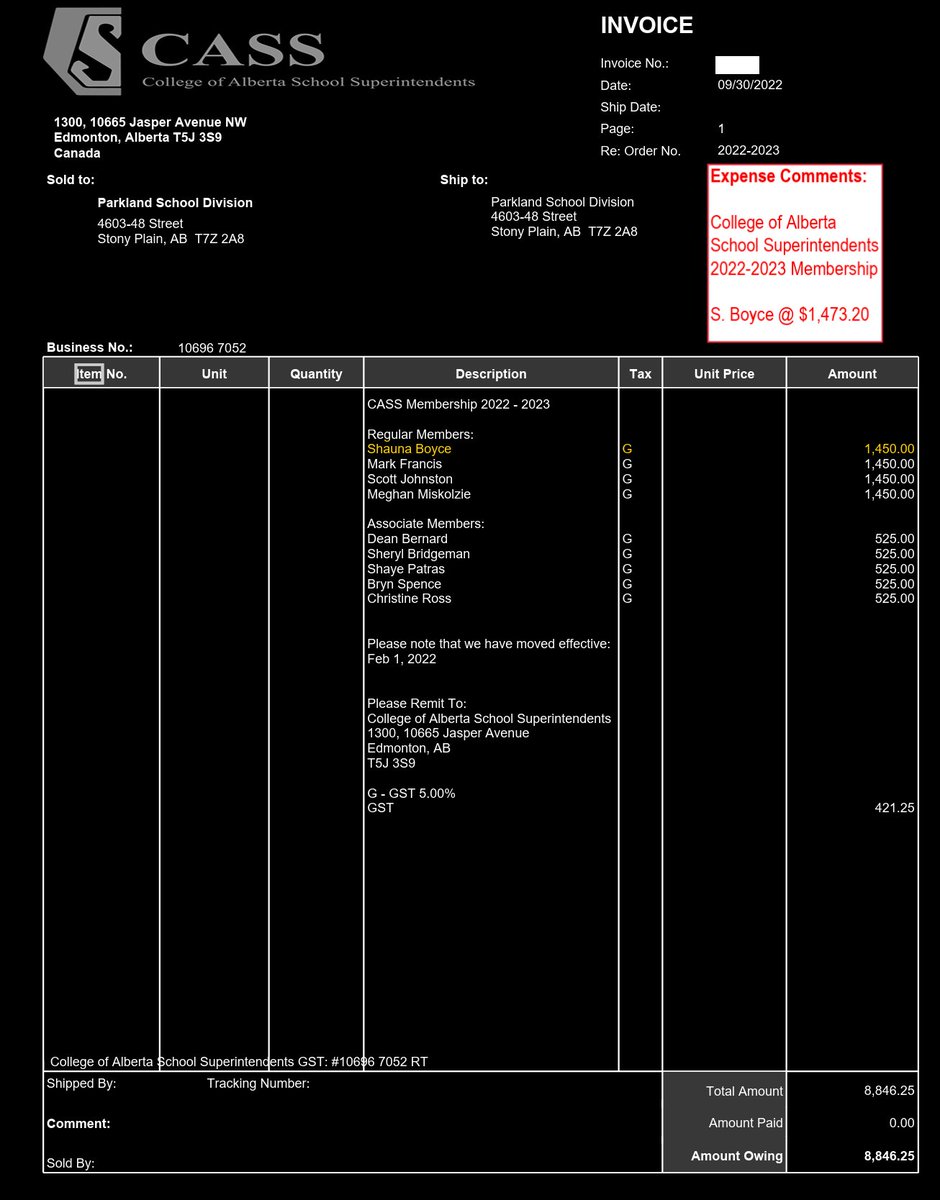 Alberta does not have a funding problem, we have a waste (and possibly corruption problem) with AB Education.  Taxpayers are paying for ALL of the things you see on these expense reports.  Superintendents of school divisions globe-trotting in which they're trying to attract