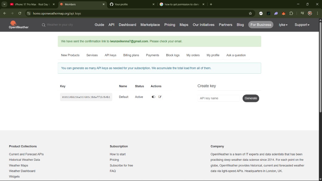 IwunzeIkenna's tweet image. Day 9 of learning Data Engineering 
Decided to start my first guided project which is an end to end ETL pipeline for weather data analysis.
What I did today was to create a GitHub repo, clone the repo on my local device and also got the API key for openweather
#dataengineering
