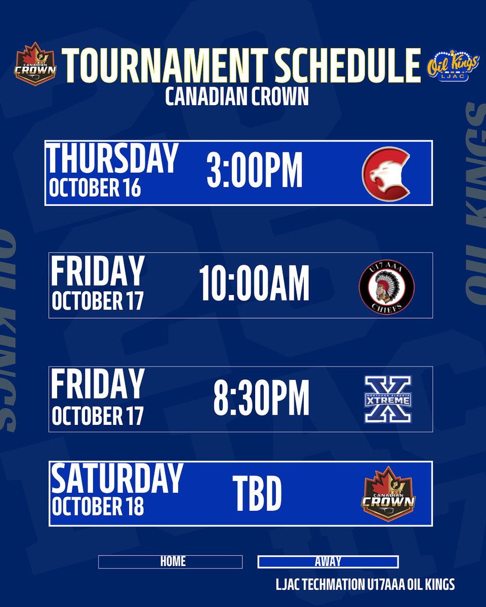 Canadian Crown Tournament Schedule