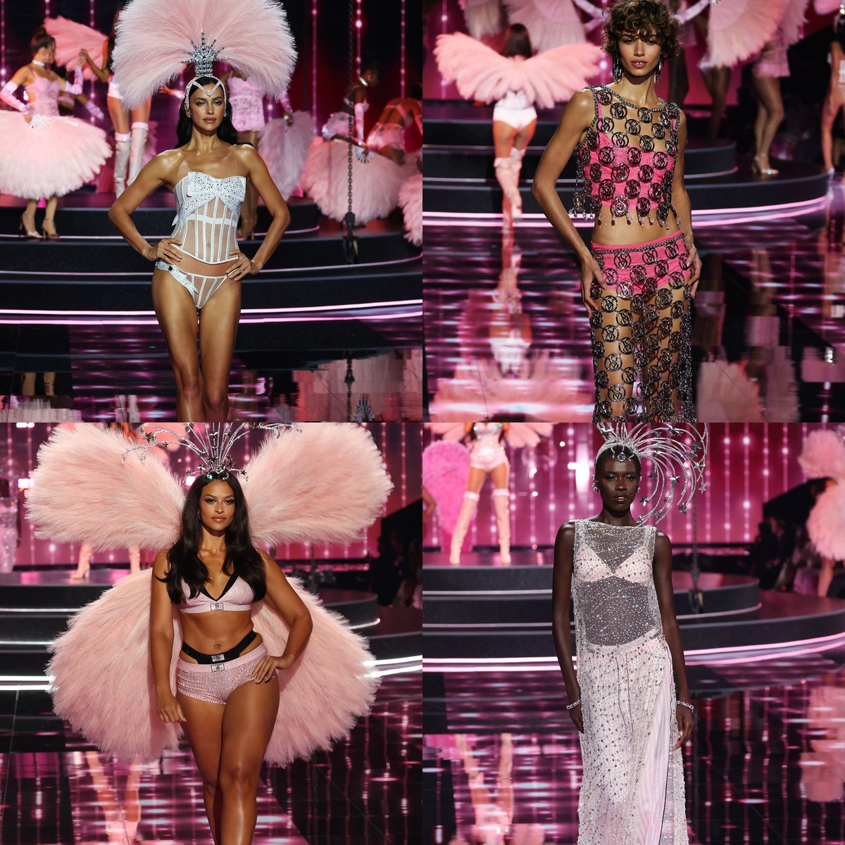 vsactu's tweet image. 🩷 Bombshell with Gigi Hadid, Abeny Nhial, Angelina Kendall, Grace Elizabeth, Irina Shayk, Mathilda Gvarliani, Devyn Garcia, Awar Odhiang, Paloma Elsesser, Angel Reese, Emeline Hoareau, Abby Champion , Precious Lee, Imaan Hammam & Anok Yai #VSFashionShow 🪽