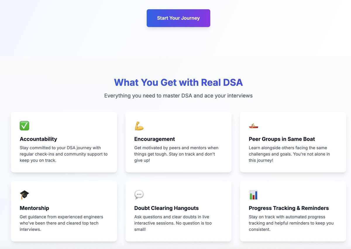 taashuu_'s tweet image. Struggling with DSA?

I’ve got a magic pill for you…
Introducing The RealDSA server by @AnkushDharkar 🚀 squadlabs.xyz

Just kidding — there’s no magic pill 😄
Join this community, stay consistent for months (or a year), and you’ll see results.

I did — as…