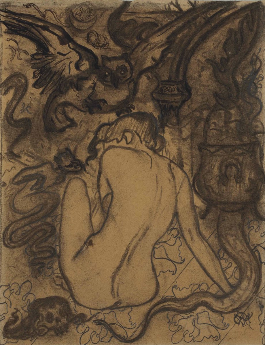 Paul-Elie Ranson.

Nude before black mass, 1892.