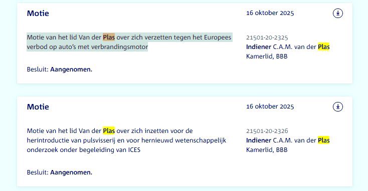 De Tweede Kamer maakt een historische draai.

Met de motie van <a href="/lientje1967/">Caroline van der Plas</a> @boerburgerb krijgt premier Schoof een duidelijke opdracht: verzet u tegen het onrealistische EU-verbod op de verbrandingsmotor in 2035. Een belangrijk signaal richting de aanstaande Europese top— soms