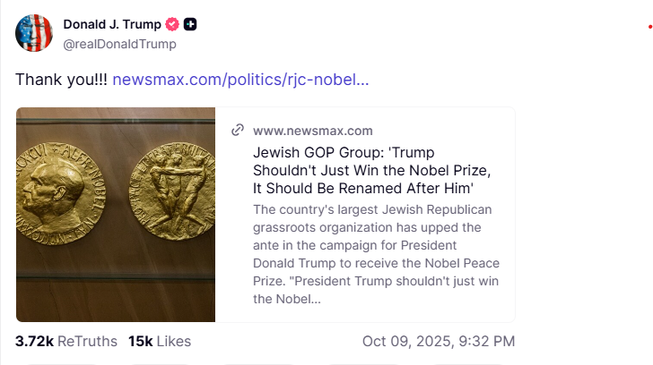 DavidCaplan's tweet photo. When the President shares your story 🇺🇸🔥🔥 @NEWSMAX https://t.co/CnmwB2YYqQ