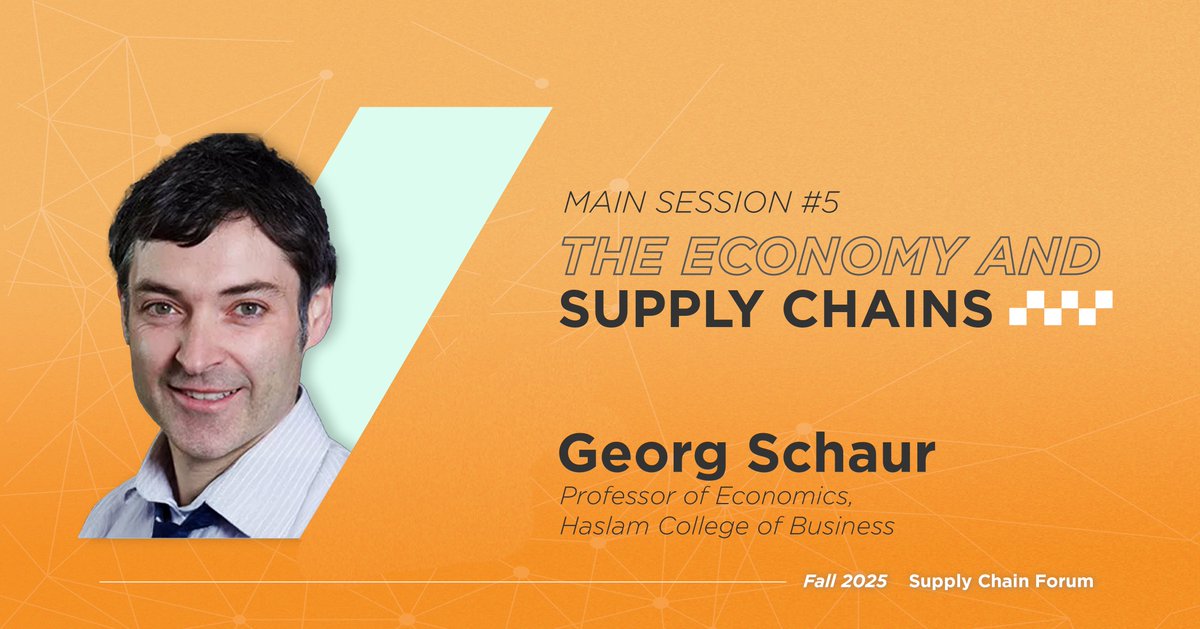 The #Fall2025SCF (Nov. 4-6) features sessions on the most relevant #supplychain topics, including a timely discussion on the state of the U.S. economy with <a href="/HaslamUT/">Haslam Business</a> international trade expert Georg Schaur. 💡 Partners, register now: hubs.la/Q03P0gVx0