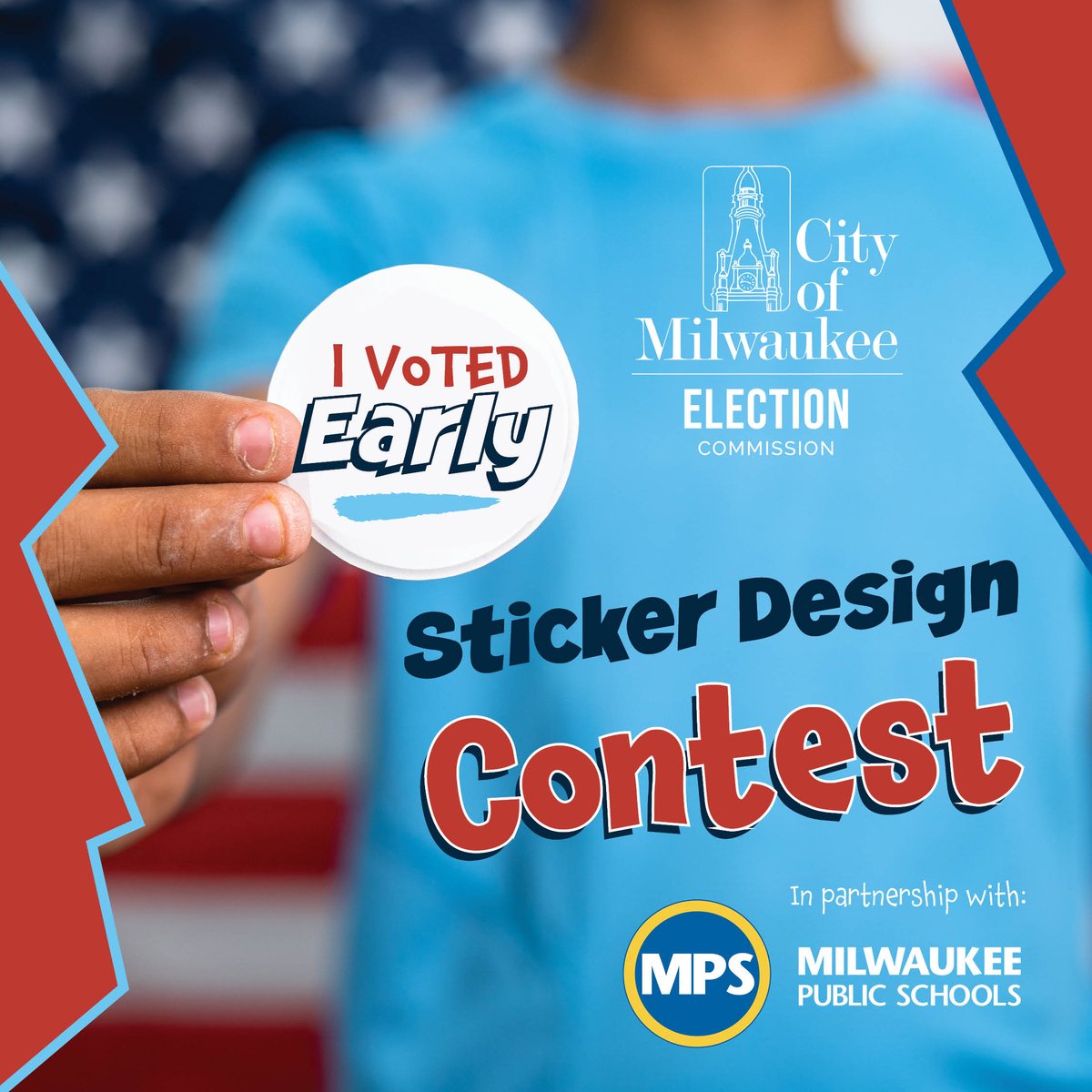 TWO WEEKS REMAIN to submit your artwork for the first-ever “I Voted Early” Sticker Contest ✨

✔️ Open to all city residents with a connection to MPS (including students, parents, and community supporters!)
 
👉Download your entry form today: tinyurl.com/votingsticker