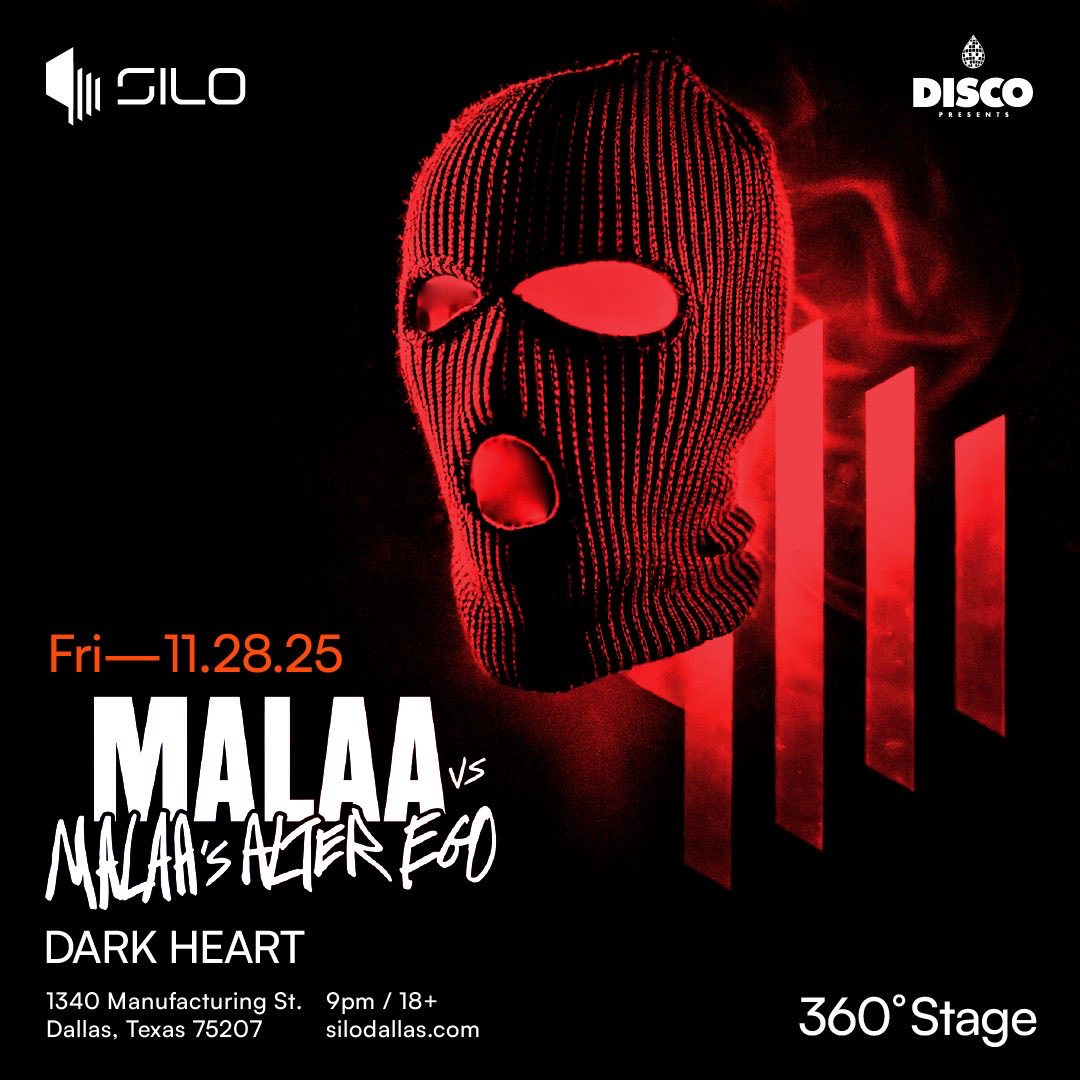 SUPPORT ANNOUNCE: <a href="/dddarkheart/">Dark Heart</a> joins <a href="/Malaamusic/">Malaa</a> on Fri, November 28th for a special 360 show 🔥

🎟→ silodallas.com