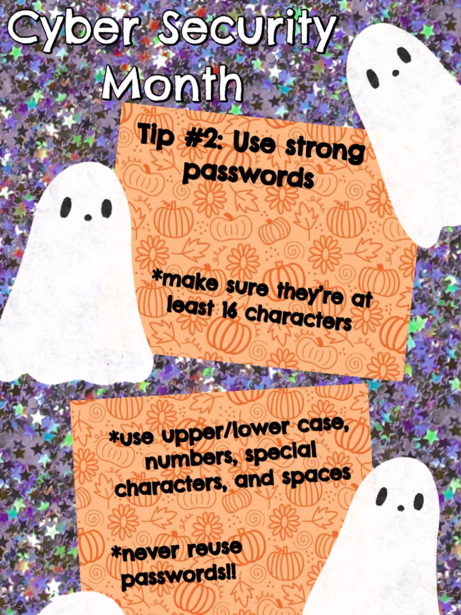 Happy #CybersecurityAwarenessMonth here is tip number 2. Make sure your passwords are strong and updated! #winonastate #october