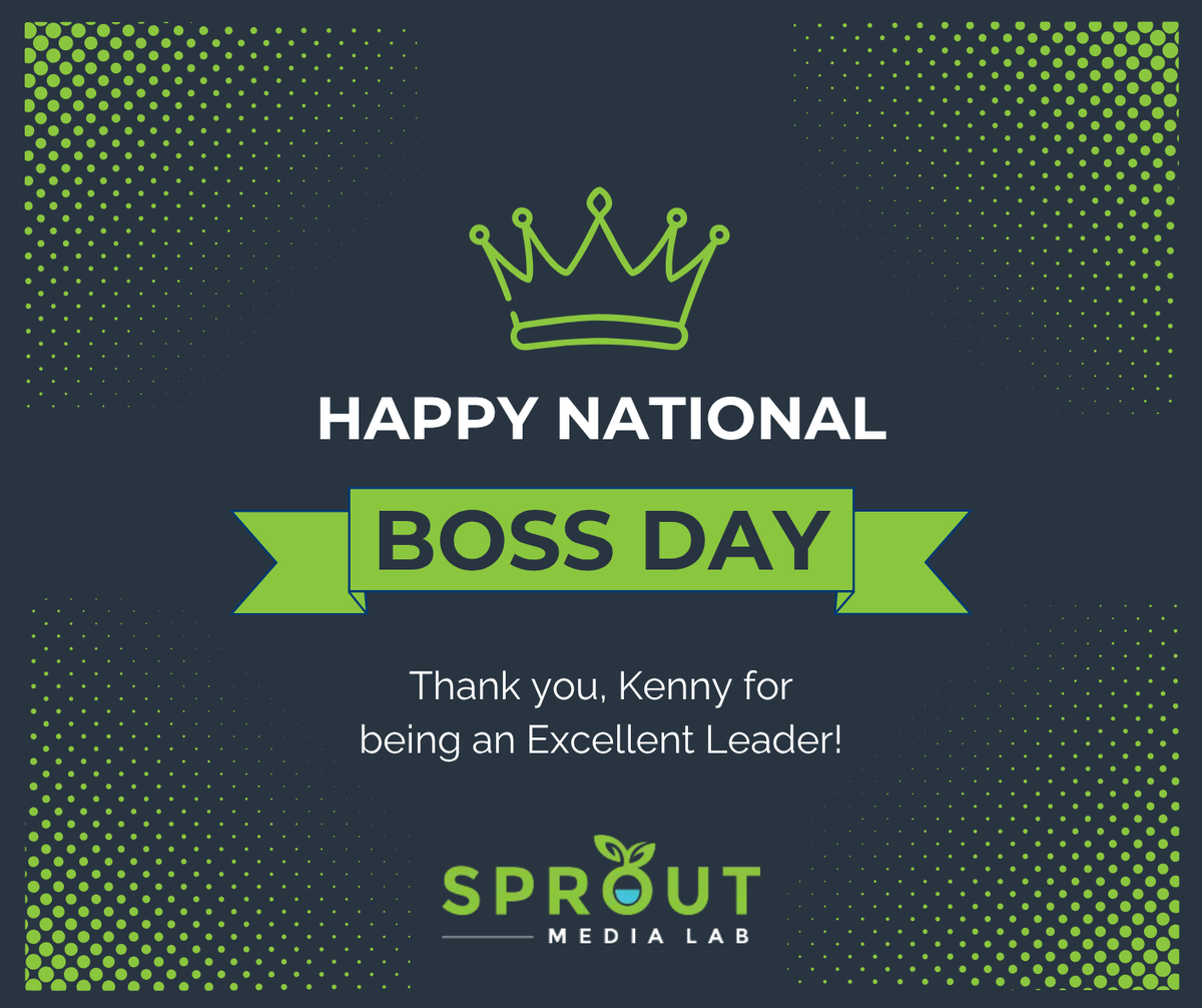 SproutMediaLab's tweet photo. Happy Boss’s Day to Kenny! 🏈💪

Our head coach of conversions. Thanks for calling the right plays. From 4th &amp; goal to the final whistle, you keep us pushing for the extra yards. 🚀

#BossesDay #TeamCaptain #SproutMediaLab https://t.co/0HO6jZONGA