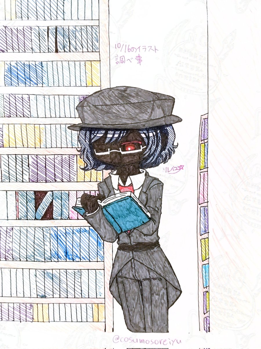 # HumanImpostor
# rhythmicrevolution

※プチ妄想・捏造注意です！

本日のお絵描きです！

今回はベンジャミンさんです。
もしベンジャミンさんに本を読む機会があったら、本を読んでるベンジャミンさんの姿ってすごく様になってかっこいいんじゃないかなと妄想してたのでイラストにしました(๑´ω`๑)