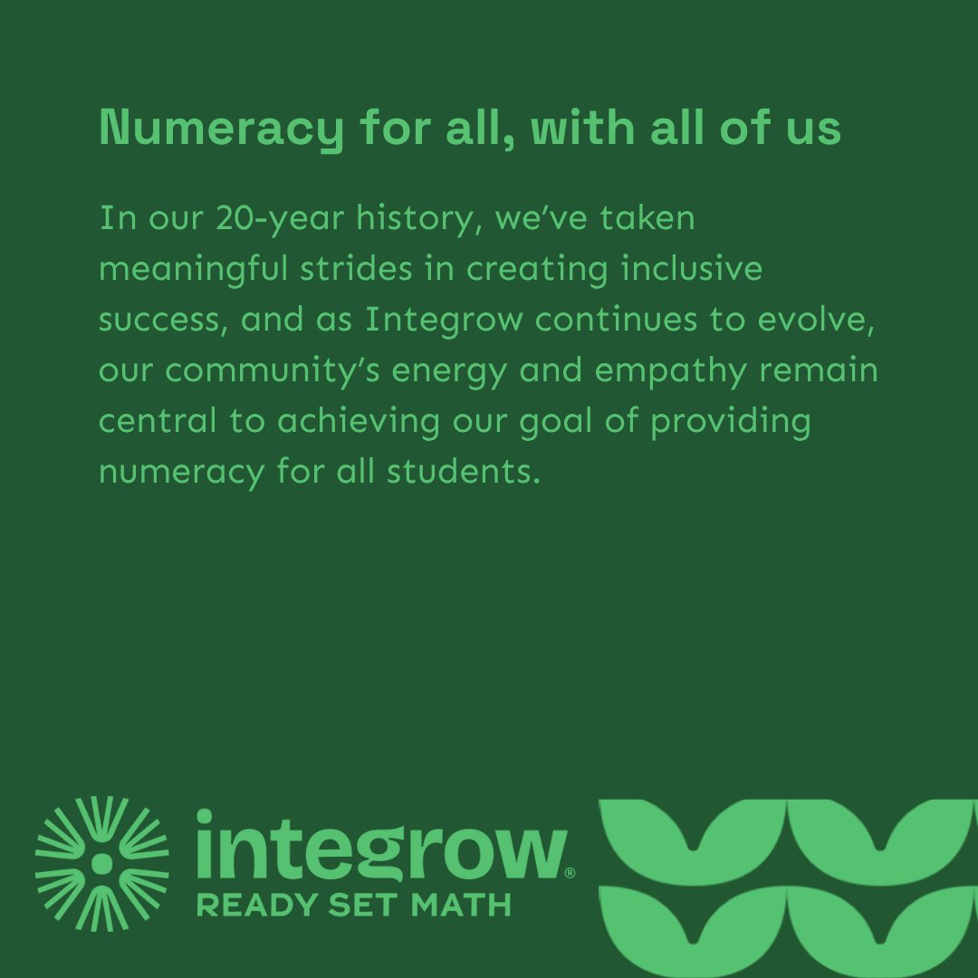 integrowmath's tweet image. Though our name is changing, our values, team, and evidence-based practices remain. 🔐 #integrowmath #MathEducation #EdLeaders