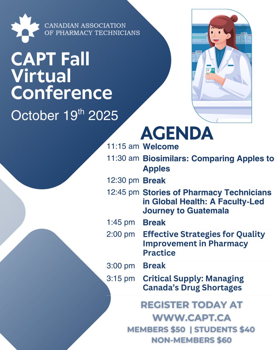 🎉 Today’s the Day! 🎉

CAPT’s Fall Virtual Conference 2025 is happening TODAY! 💊

🕚 The conference kicks off at 11:15 AM EST — check your inbox for your Zoom invitation link.

See you online soon! 💻✨