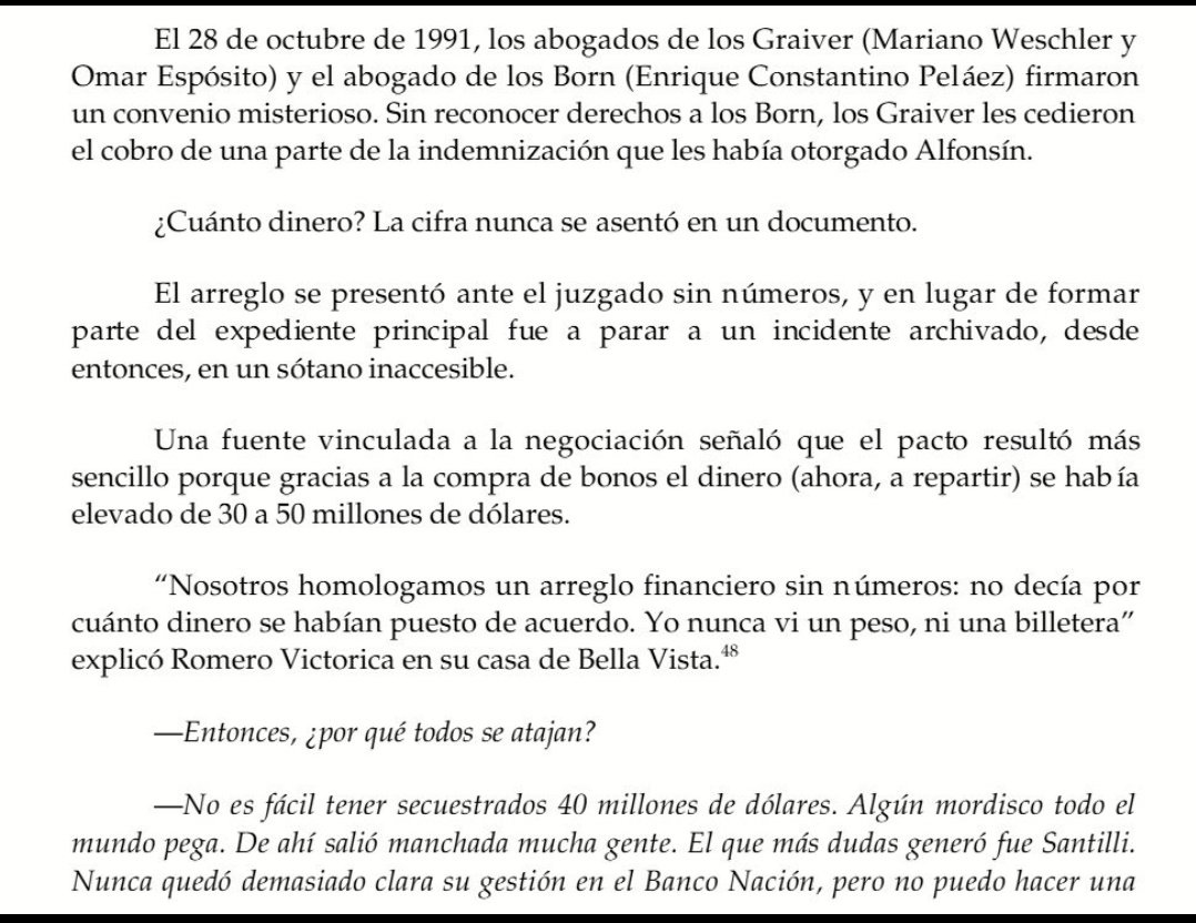En el libro de María O’donell sobre Born dice que el padre de Santilli manejó los 40 palos del rescate y algo mordió.
No van a retwittear esto que hay libertarios susceptibles