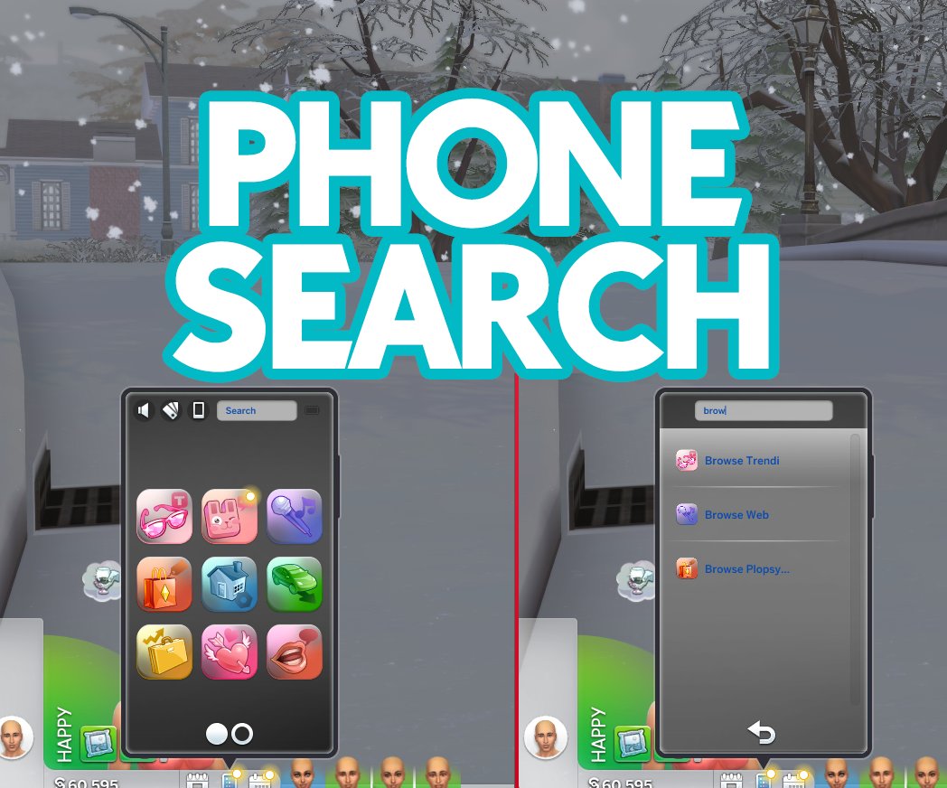 TwistedMexi's tweet image. Phone Search
Now in early access, this adds a search for effortless use of the phone no matter how many phone apps you may have. No more hunting for the interaction you need.
In early access now on TwistedMexi.com
#ts4 #sims4 #s4mods #s4cc #ts4mods #TheSims4 #TheSims