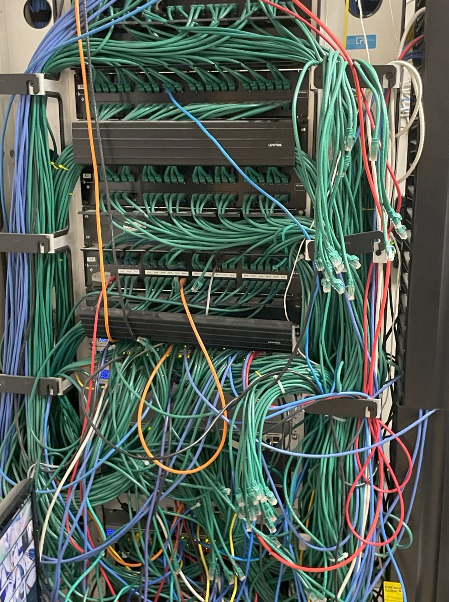 chstechgroup's tweet image. These are the same place... 
Before: Cluttered, Dusty, Difficult to Manage 
After: Clean, Neat, Easy to Manage

If your data closet looks like the picture on the left, give us a call 843-252-0092