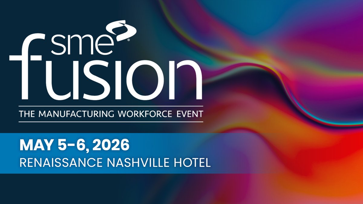 ToolingU's tweet image. 🎸 Join us May 5-6, 2026, in Nashville for the premier workforce event for manufacturing, offering strategies to fill the talent pipeline, onboard new hires, upskill talent, and more. MORE: brnw.ch/21wWGxI