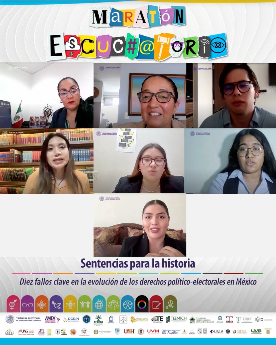 La Magistrada Presidenta del
<a href="/teesin_oficial/">Tribunal Electoral</a>, <a href="/CaroChavez1608/">Carolina Chávez Rangel</a>, participa en el "Escuchatorio 2025, Sentencias para la historia' en la primera mesa de trabajo en la que se analiza la sentencia SUP-REC-1414/2021, de la cual surge la temátiva "Paridad total de la Cámara de