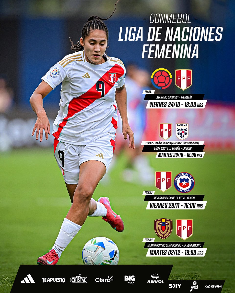 futfemp's tweet photo. El microciclo servirá para definir a las jugadoras que disputarán el amistoso frente a Panamá (28/10 en Chincha) y el debut oficial en la Liga de Naciones ante Colombia (24/10 en Medellín). https://t.co/xVVtgpPXXb