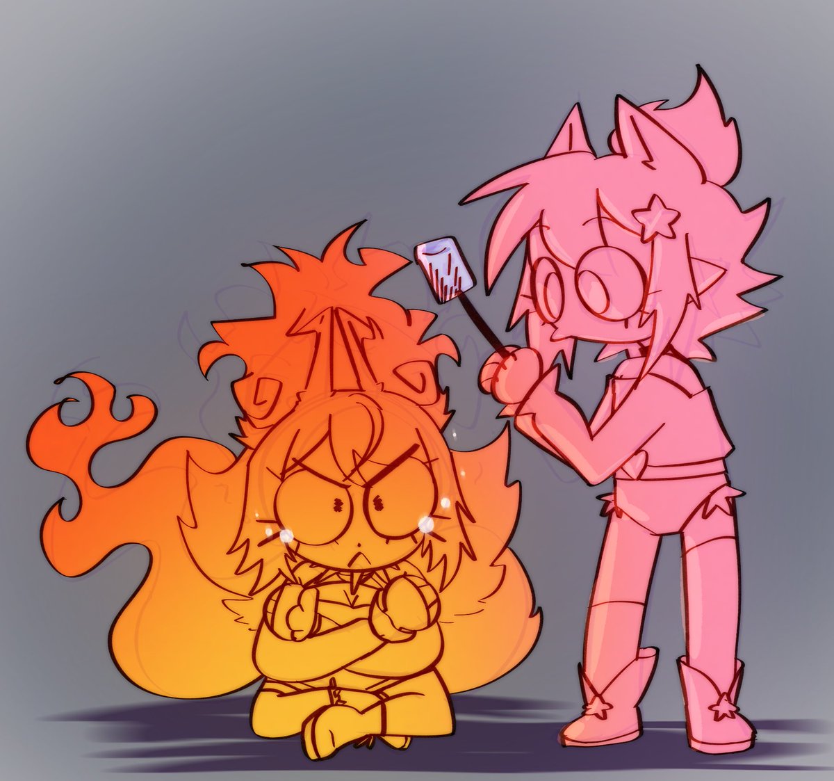 fire dog and fruity dog
...would it be too referential to call ya an 'inspiration'?
#sinderdoodle #pinxart

(welcome back btw!)