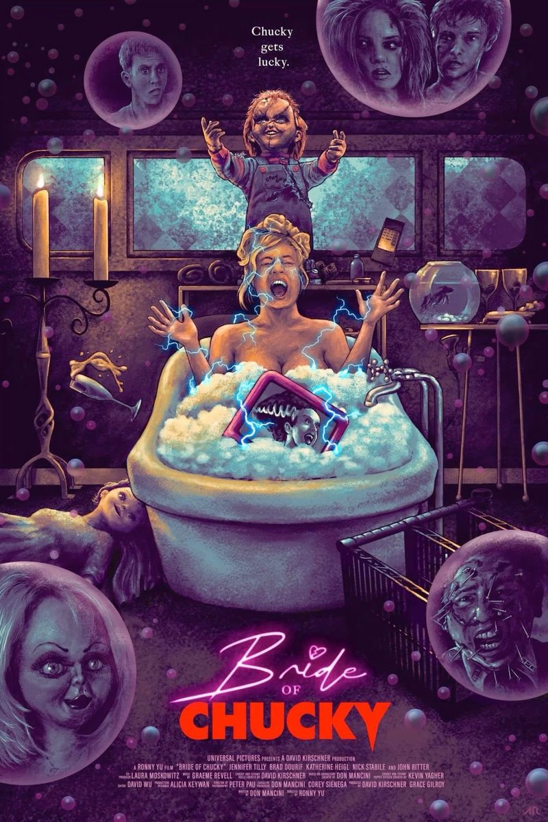 Bride of Chucky fan poster made by Adam Rabalais 🔪🛁