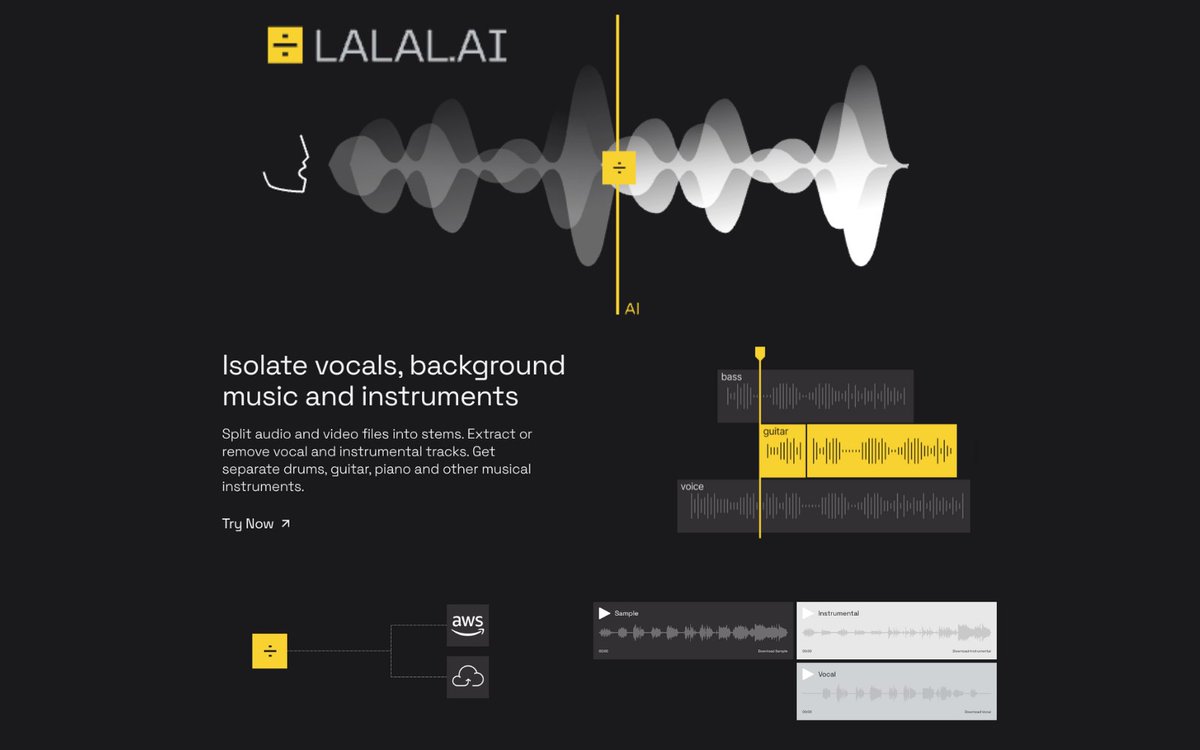 harindersaggi77's tweet image. 🎧 zurl.co/yaMkx separates vocals and instruments from any song in seconds. Ideal for remixers, DJs, and music producers!
#AI #LALALAI #MusicAI #AudioTech #Creativity #Innovation #MusicTools