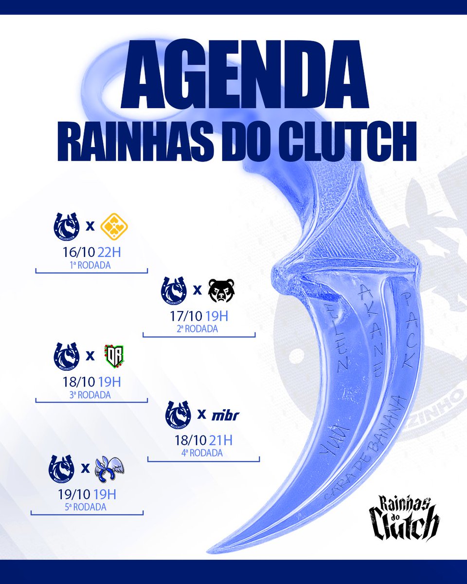 CPC Curralzinho Esports (@curralzinhogg) on Twitter photo Achou que a gente ia ficar de fora do #RainhasDoClutch? TÁ ERRADO! 💙🔥
As nossas meninas já tão prontas pra brilhar e garantir a nossa vaga pra LAN! 🫡💙
E ó… já tem jogo HOJE, às 22H Contra a <a href="/fourmagicgg/">Four Magic</a>! 👑🔥
📅 Confere a agenda completa e cola com a gente!💙
#goCPC🐴💙 Achou que a gente ia ficar de fora do #RainhasDoClutch? TÁ ERRADO! 💙🔥
As nossas meninas já tão prontas pra brilhar e garantir a nossa vaga pra LAN! 🫡💙
E ó… já tem jogo HOJE, às 22H Contra a <a href="/fourmagicgg/">Four Magic</a>! 👑🔥
📅 Confere a agenda completa e cola com a gente!💙
#goCPC🐴💙