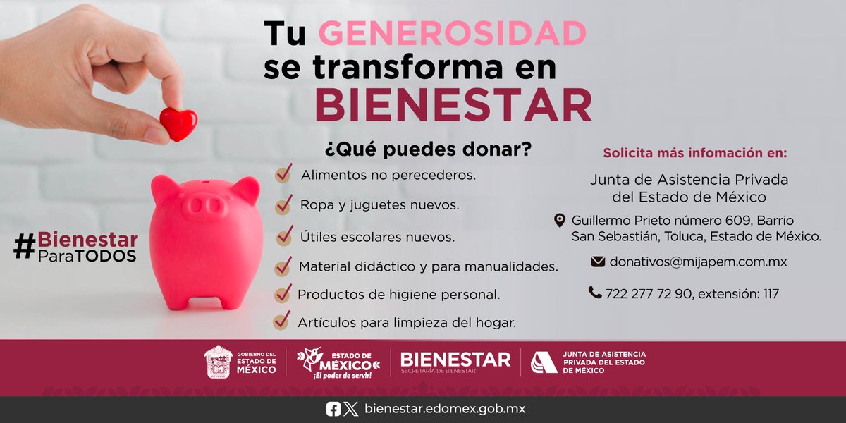 JAP_EdoMex's tweet photo. Tu ayuda tiene el poder de transformar vidas. Convierte tu generosidad en sonrisas donando alimentos, juguetes, útiles escolares y más. Acércate a la JAPEM para entregar tus donativos y sé parte del humanismo mexiquense. #DonaConElCorazón #AyudaHumanitaria #Solidaridad #JAPEM https://t.co/FbTe7ImpFz