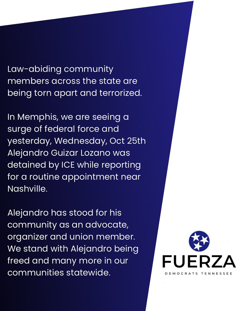 Fuerza stands with Alejandro being freed and many more in our communities statewide.