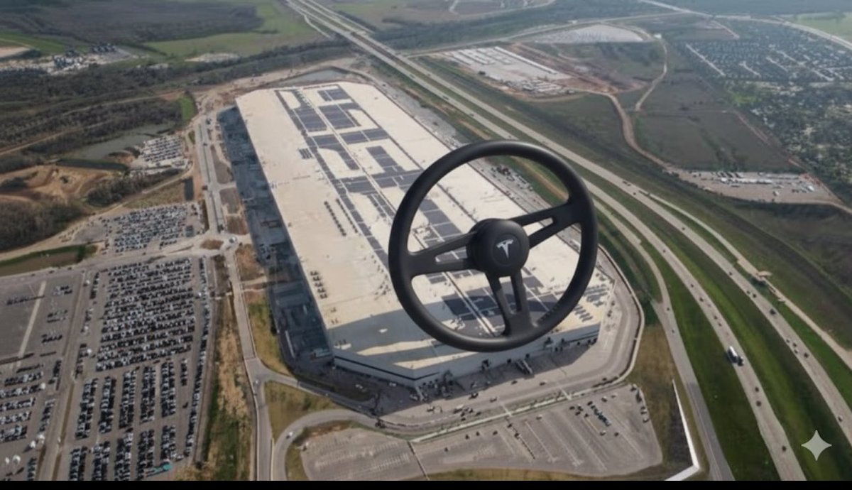 Cyber_Trailer's tweet image. No surprise that Tesla has upgraded GigaTexas to now include a steering wheel.
The increased flexibility allows Tesla to seamlessly move the factory to other countries for instant tariff compliance.
@farzyness