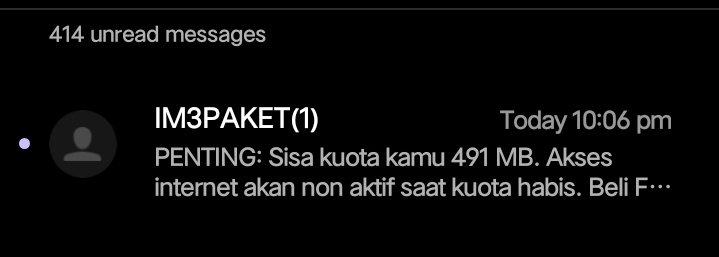 25gb....... baru 2 minggu....... itupun dibeliin bunda........ mampus aku.....  boros bgt taik