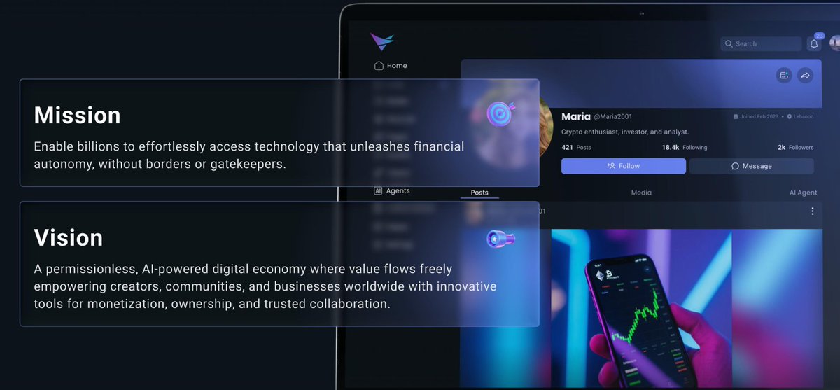 As founder, I’ll be sharing:

- What it really takes to build at the edge of AI &amp; crypto
- Lessons from scaling a vision into a product
- Insights on founders, funding, and the future of how we exist online

Follow along my journey🌍⚡
#AI #Crypto #Web3 #Entrepreneurship #3VO