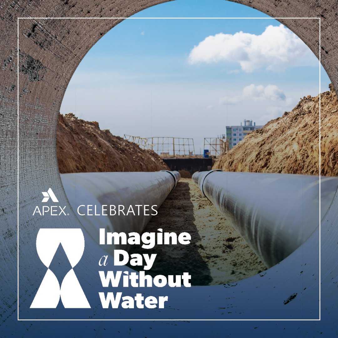 ApexCos's tweet photo. At Apex, we understand that every drop counts. Our teams help communities plan, design, and maintain the systems that keep water flowing safely and sustainably. To check out some of our projects visit: https://t.co/W9axXgYUjA https://t.co/lrae3rEHK9