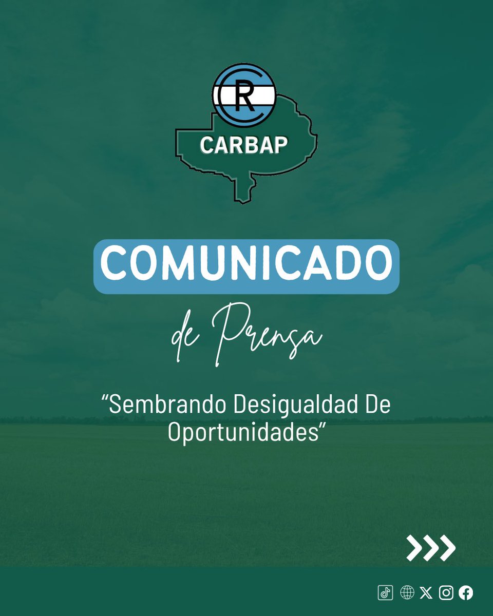 #ComunicadoCARBAP

👉🏻Comunicado completo
carbap.org/comunicados/se…

Desde #CARBAP hacemos un llamado urgente a los gobiernos provincial y nacional:
👉🏻Escuchen a las comunidades rurales.
👉🏻Actúen con decisión.
👉🏻Dejen de sembrar desigualdad entre niños urbanos y rurales.

Porque no