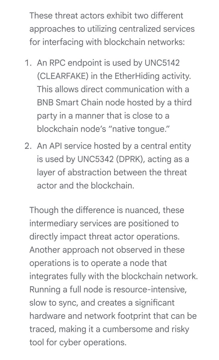 blackorbird's tweet photo. What is EtherHiding?
It's a novel technique where the attackers embed malicious payloads (like JADESNOW and INVISIBLEFERRET malware) within smart contracts on public blockchains (like BNB Smart Chain and Ethereum). 
https://t.co/AyKeSuPyWW https://t.co/we4NV2PTu5