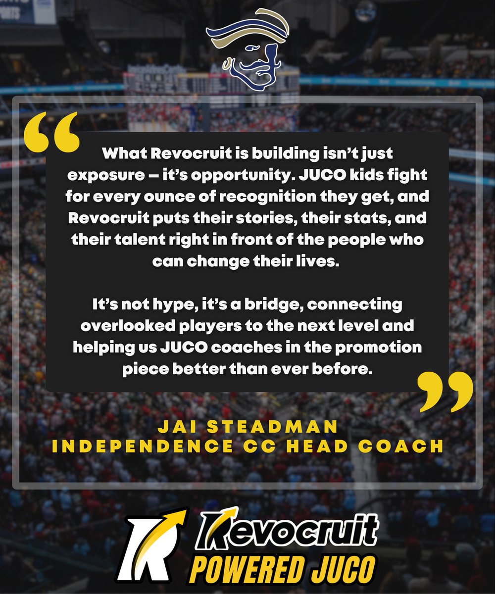 JC4PT's tweet image. 🚨 Revocruit Powered JUCO Alert
We’re excited to announce that Independence Community College Men’s Basketball has been Elevated to a Revocruit Powered JUCO — joining an elite group of programs redefining exposure, connectivity, and recruiting at the junior college level.
🗣️…