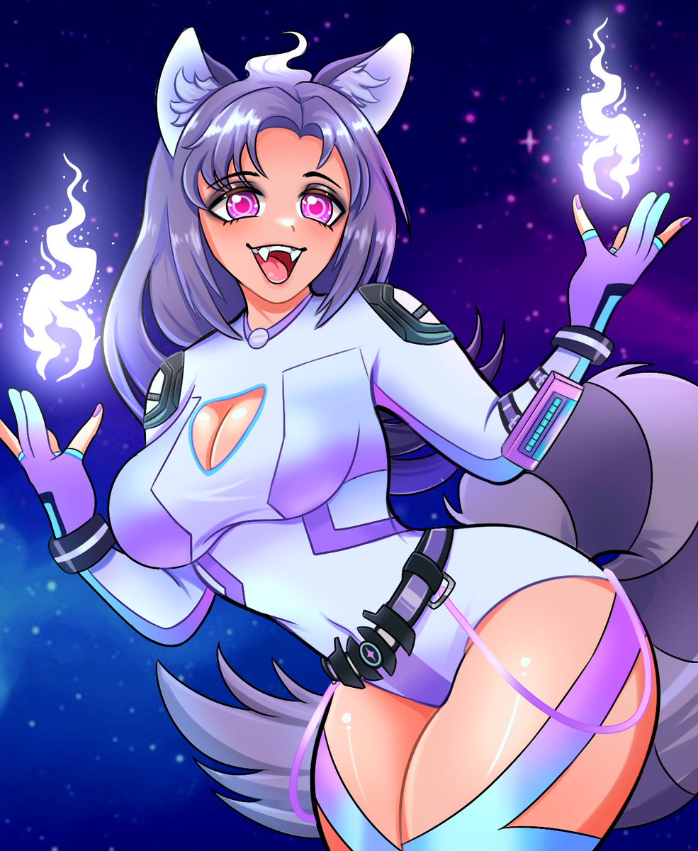 ampersattical's tweet photo. New art just dropped! I'm loving this new piece, my t&a never looked so good! 🦝✨
🎨by @aspookypeach || #interstellarroadkill #art #VGenComm #commission #space #raccoon https://t.co/LjemTqSFjH
