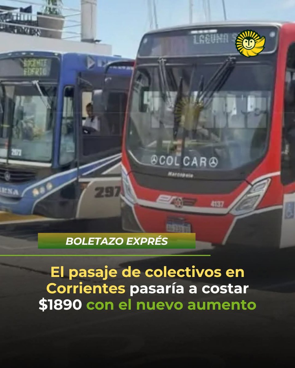 chorrombi's tweet photo. Terminaron las elecciones y Corrientes nuevamente tiene el boleto de colectivos mas caro del país a $1890

El empleado municipal cobra 300 mil pesos.

Muchas gracias Eduardo Tassano y CUQUI CALVANO https://t.co/cgbXsL3HQU