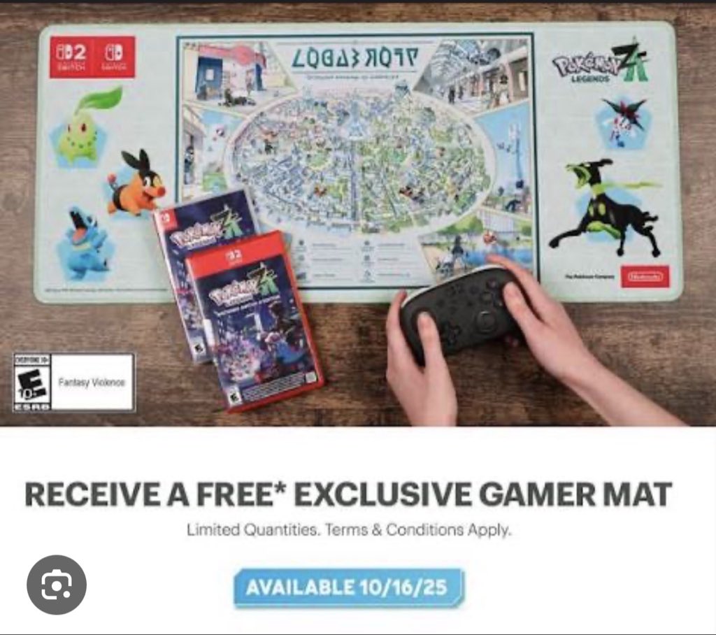 AaronLeePena's tweet photo. @BestBuy you guys robbed me of my gaming mat. What’s the point of a pre order. I need some compensation for this. #PokemonZALegends @NintendoAmerica @Pokemon https://t.co/mNMy7dB32p
