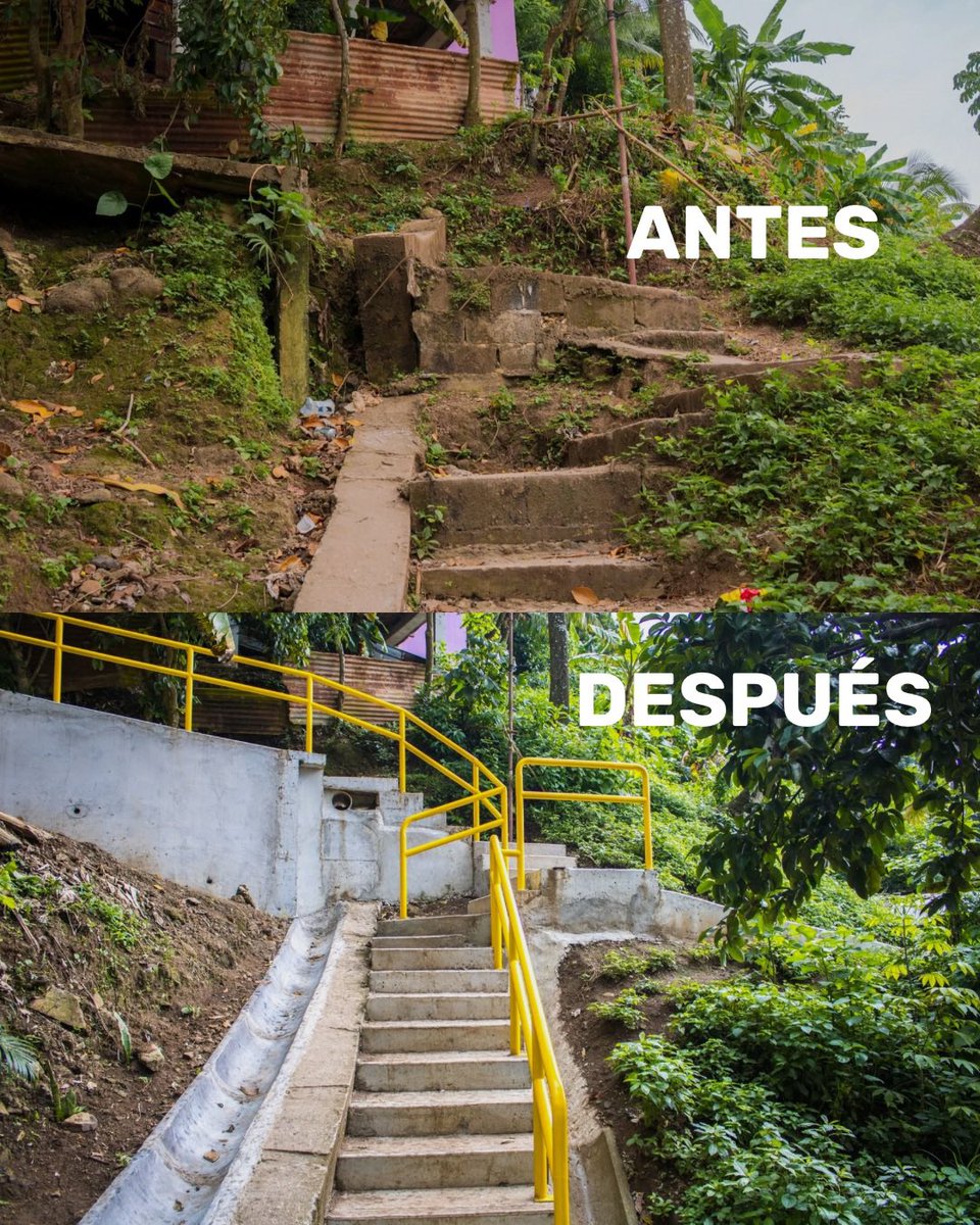 Parece inteligencia artificial, pero no lo es. ✨Un espacio público más bonito y accesible para todos. Avanzamos con la construcción de veredas en Altos de la Esperanza, La Providencia y San Martín, mejor conocido como El Cucuy.