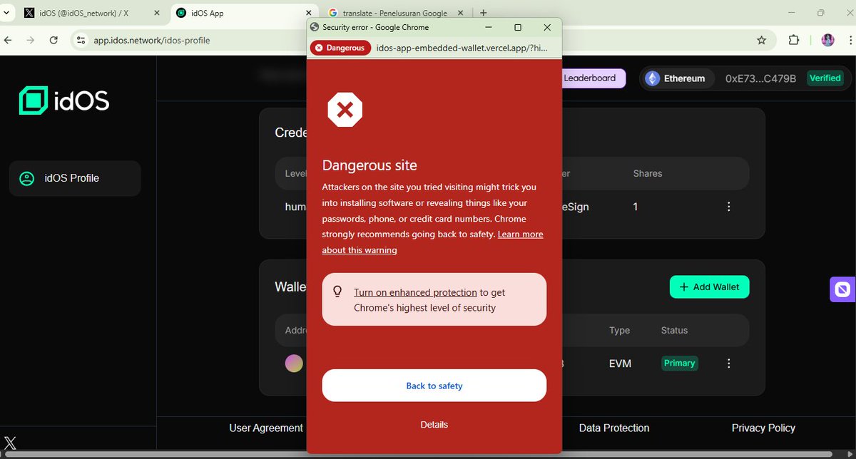 Jarot020's tweet photo. @idOS_network way problem ? https://t.co/uAdSg4gaLB