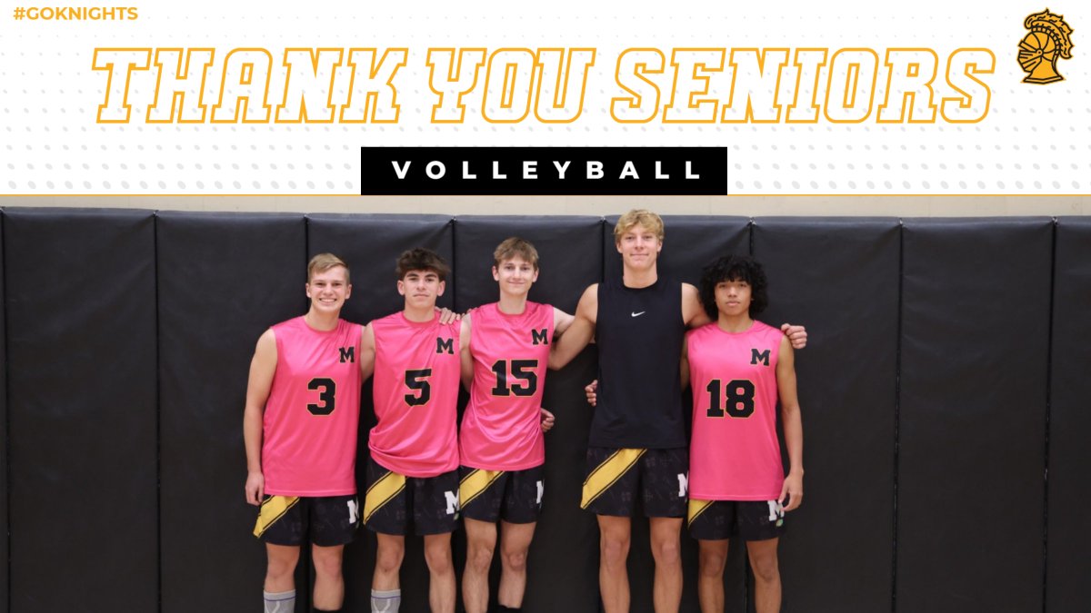 Tuesday night we celebrated these 5 Seniors from the volleyball team before their 3-0 victory over RH. Thank you, and your support systems, for your time, dedication, and hard work! Once a Knight, always a Knight. Tradition Never Graduates! #AMDG @mcquaidjesuit @primetimeball_