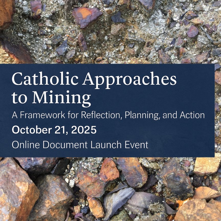 justiceinmining's tweet photo. 📢LAUNCH EVENT: Catholic Approaches to Mining: A Framework for Reflection, Planning and Action 

🕒15:00 CEST / 13:00 GMT / 9:00 EDT
🗣️English + Spanish and French (translation)
👉+INFO &amp; REGISTRATION https://t.co/ljmZHzMjjI https://t.co/VItMgCJtTR