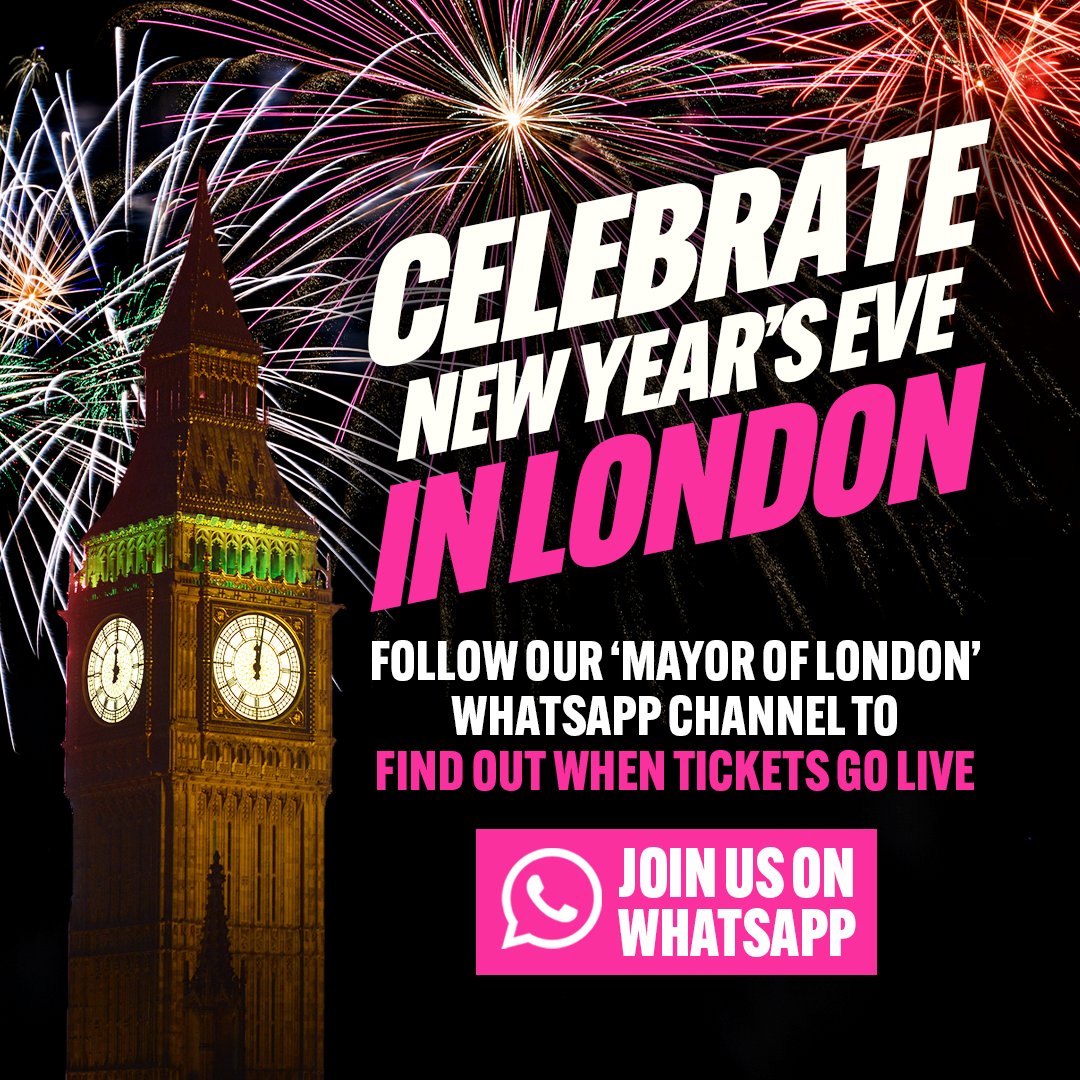 Tickets for London's New Year’s Eve fireworks go on sale tomorrow at 12 noon. Buying a ticket is the only way to see this spectacular show in person from the dedicated viewing areas. 

Follow our WhatsApp channel to get a reminder straight to your phone.

whatsapp.com/channel/0029Vb…