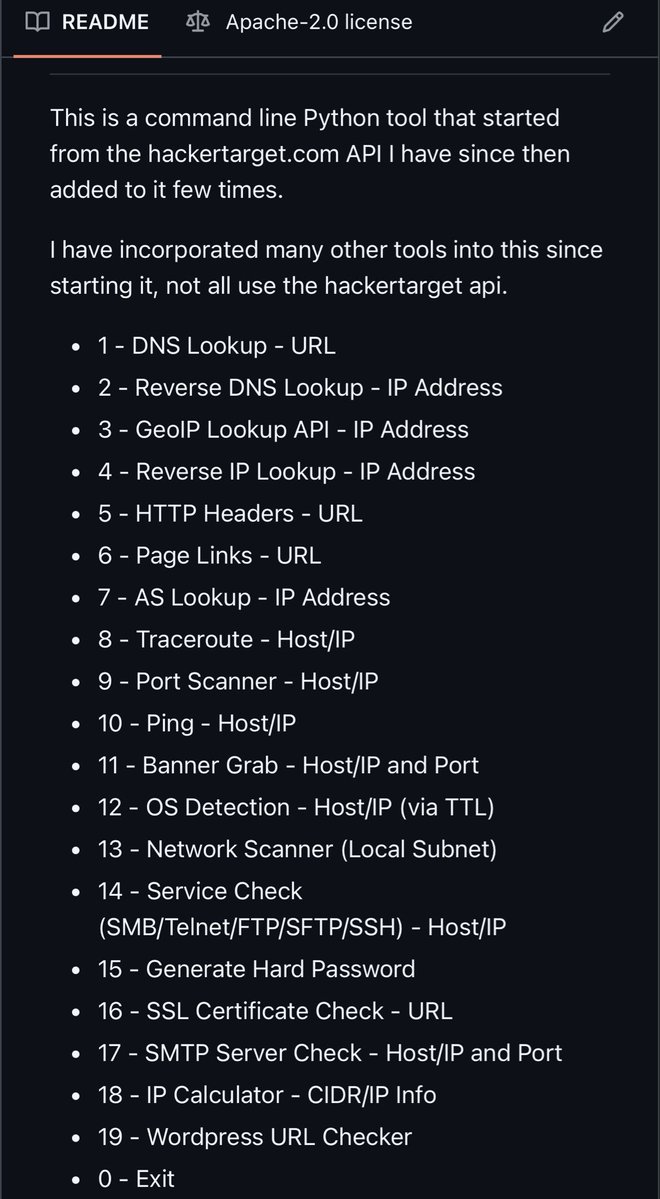 kb3yua's tweet image. Still working on my fingerprinting tool itโs free and #opensource #security #python #coding #infosec #netsec github.com/helix2301/hackโฆ