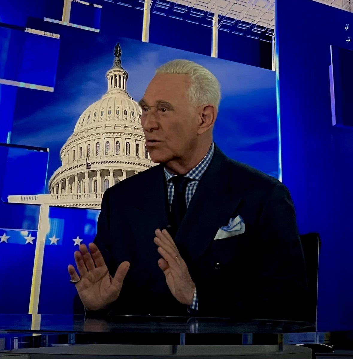 RogerJStoneJr's tweet photo. Great time on @NEWSMAX with John Bachman yesterday https://t.co/lZJ9X4FO0n