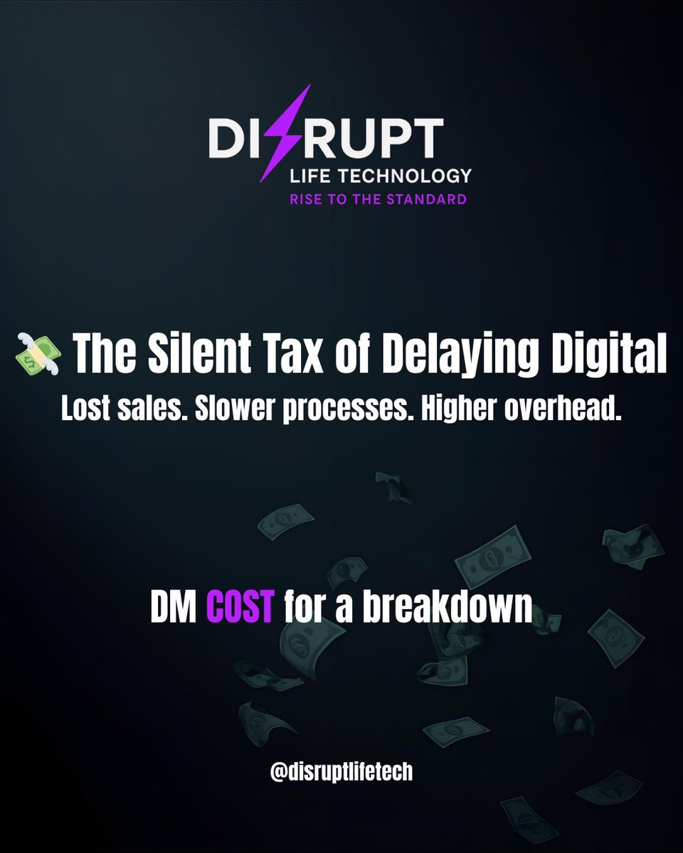 disruptlifetech's tweet image. 💸 Every month you delay going digital = a silent tax.
Lost sales. Slower processes. Higher costs.

⏳ Waiting costs more than building.
📩 DM COST for your breakdown.

@disruptlifetech | disruptlife.net
.
.
.
#Disrupt #InnovatorsUnite #TechGameChanger